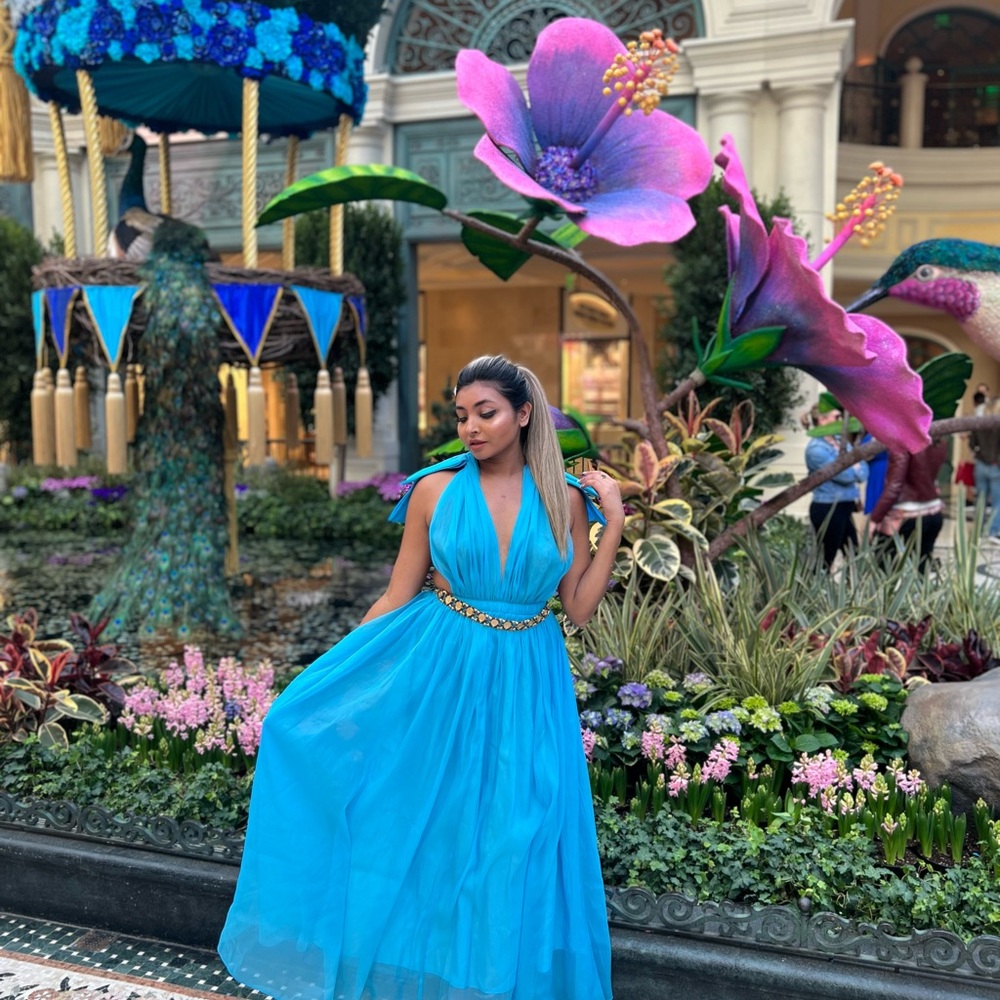 Elegant Blue Maxi Dress